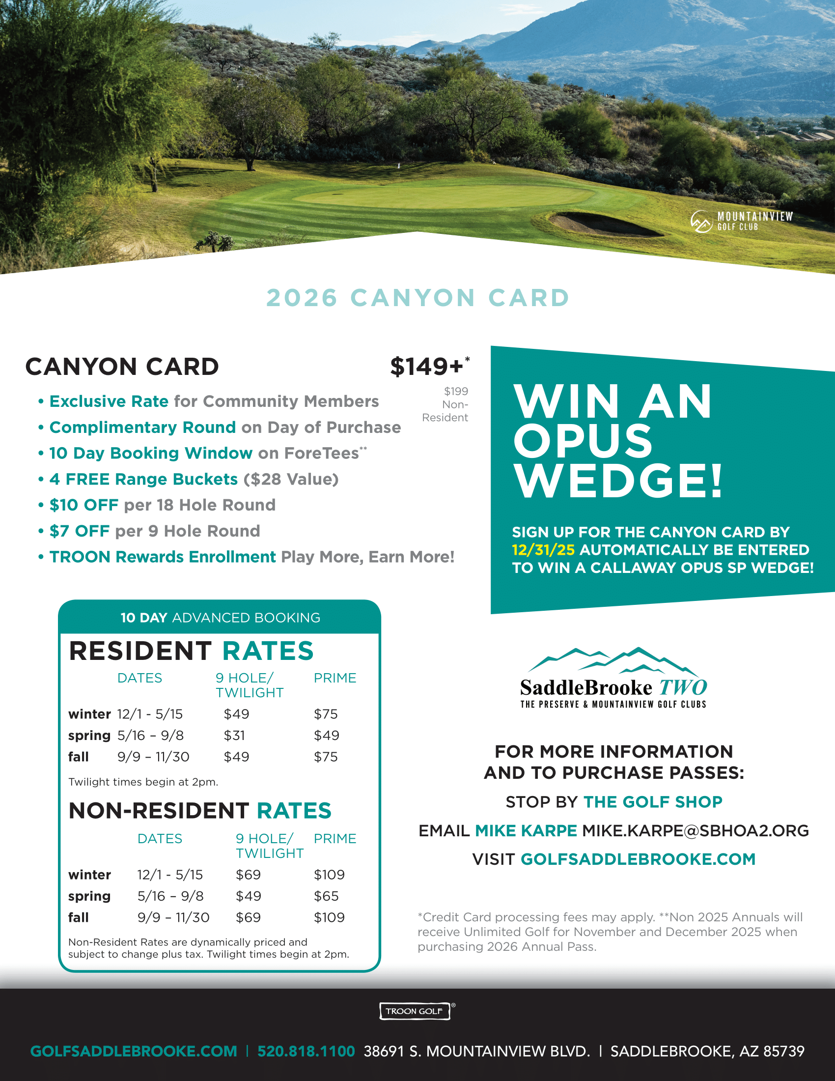 26 Canyon Card